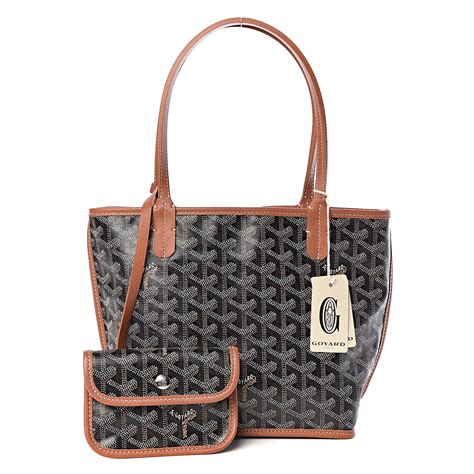 goyard chevron colors on black anjou handbag|goyard reversible anjou.